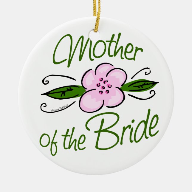 Mother of the Bride Ceramic Tree Decoration (Front)