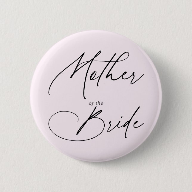 Mother Of The Bride Chic Script Button (Front)