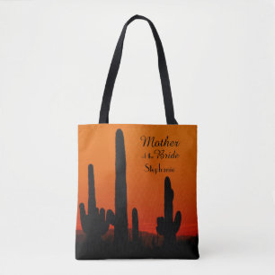 Mother of the Bride Custom Tote, Saguaro Sunset Tote Bag