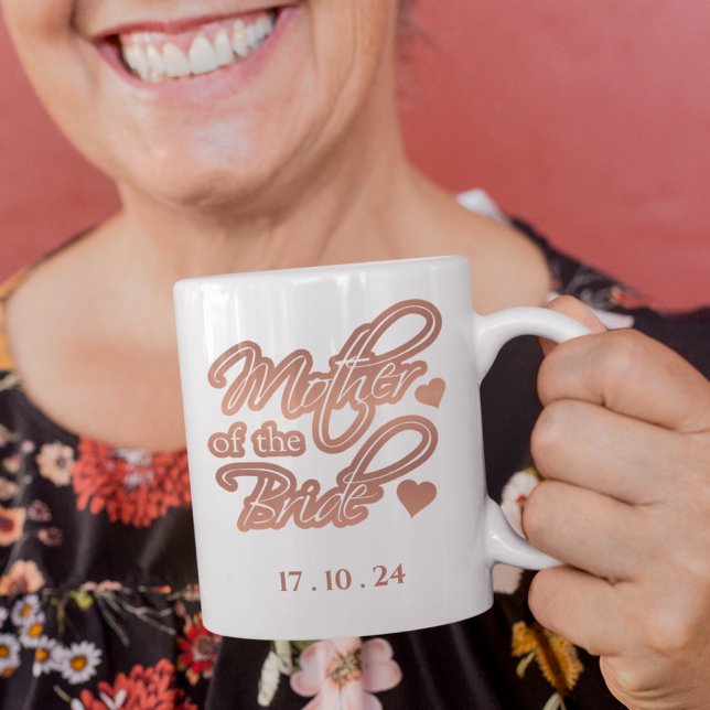 Mother of the Bride Elegant Feminine Rose Gold Coffee Mug (Creator Uploaded)