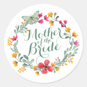 Mother of the Bride Elegant Floral Wedding Sticker