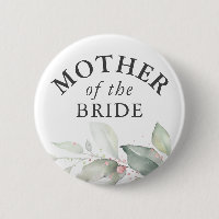 Mother of the Bride - Elegant Greenery Leaves
