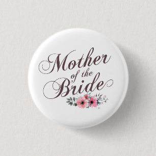Mother of the Bride Elegant Wedding   Pin Button