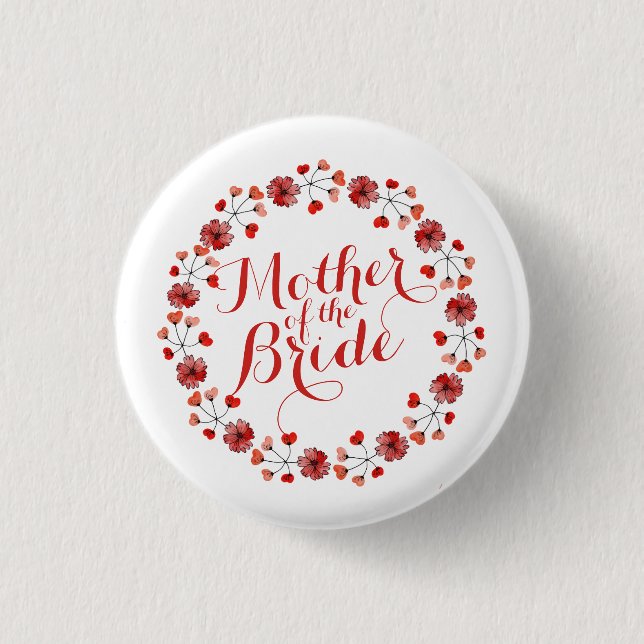Mother of the Bride Elegant Wedding | Pin Button (Front)