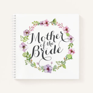 Mother of the Bride Elegant Wreath Notebook