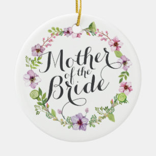 Mother of the Bride Elegant Wreath Ornament
