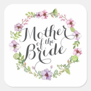 Mother of the Bride Elegant Wreath Sticker Seal