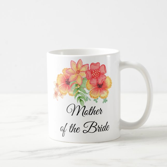 Mother of the Bride Floral Bouquet Mug (Right)
