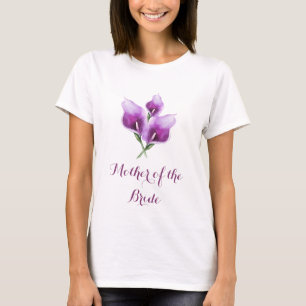 Mother of the Bride Floral Purple Calla Lily T-Shirt