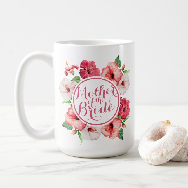 Mother of the Bride Floral Wedding Classic Mug (With Donut)
