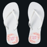 Mother of the Bride Floral Wedding Flip Flops<br><div class="desc">For further customisation,  please click the "Customise" button and use our design tool to modify this template. If the options are available,  you may change text and image by simply clicking on "Edit/Remove Text or Image Here" and add your own. Designed by Freepik.</div>