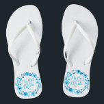 Mother of the Bride Floral Wedding Flip Flops<br><div class="desc">For further customisation,  please click the "Customise" button and use our design tool to modify this template. If the options are available,  you may change text and image by simply clicking on "Edit/Remove Text or Image Here" and add your own. Designed by Sketchepedia/Freepik.</div>