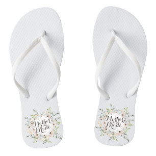 Mother of the Bride Floral Wedding Flip Flops