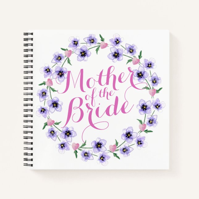 Mother of the Bride Floral Wedding Notebook (Front)
