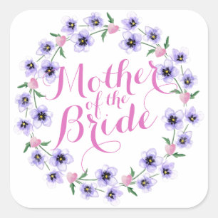 Mother of the Bride Floral Wedding Sticker