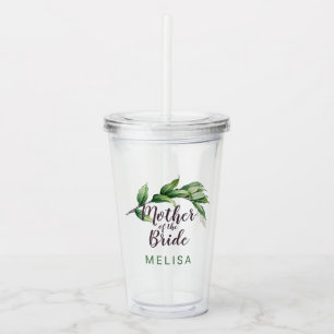 Mother of the Bride Foliage Personalised Acrylic Tumbler