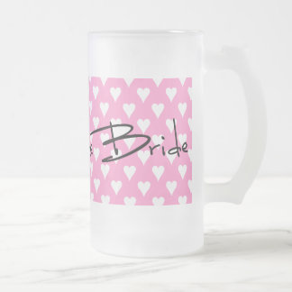 MOTHER OF THE BRIDE FROSTED GLASS BEER MUG