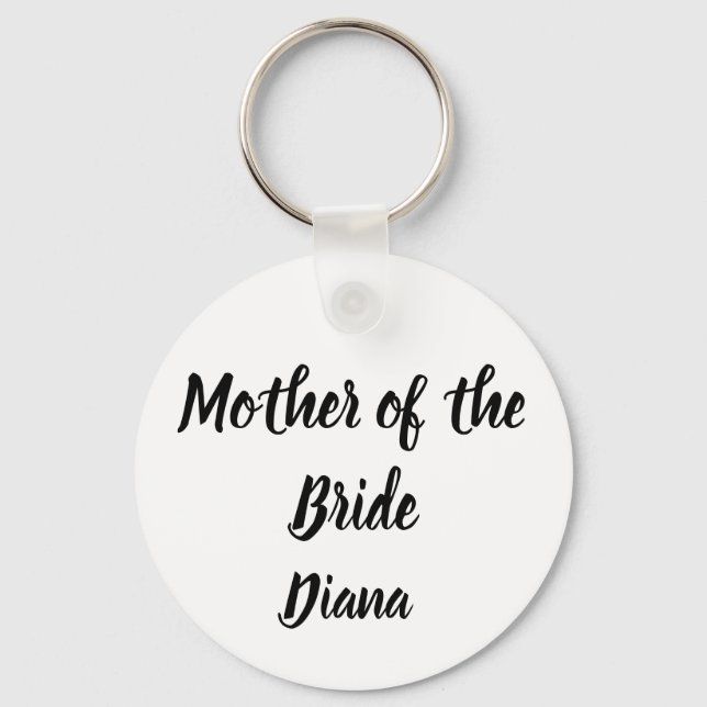 Mother of the Bride Gift Custom Name Gifts Wedding Key Ring (Front)