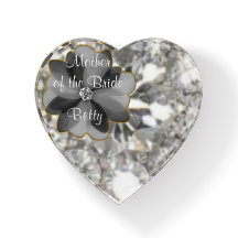 Mother of the Bride gift Diamond Heart Paperweight