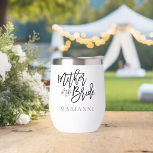 Mother of The Bride Gift Name Black Calligraphy