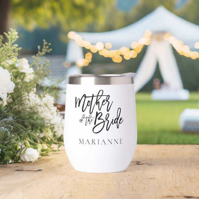 Mother of The Bride Gift Name Black Calligraphy  (Wedding)