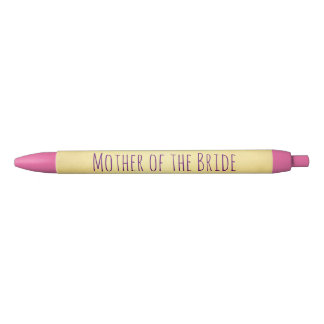 Mother of the Bride Gold and Pink Black Ink Pen