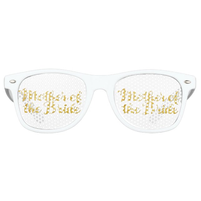 Mother of the bride gold retro sunglasses (Front)