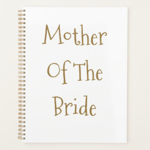 Mother Of The Bride Gold White Wedding Favour Gift Planner