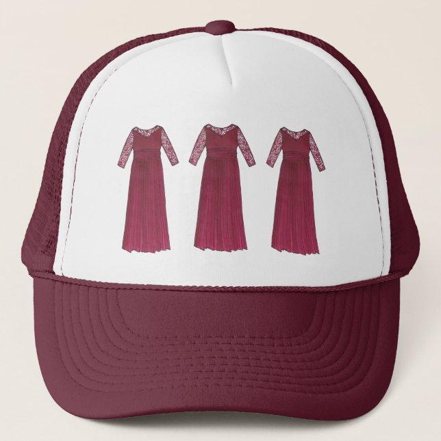 Mother-of-the-Bride Gown Bridal Party Wedding Trucker Hat (Front)