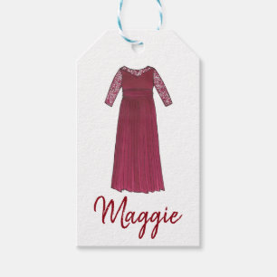 Mother of the Bride Groom Wedding Party Gown Dress Gift Tags