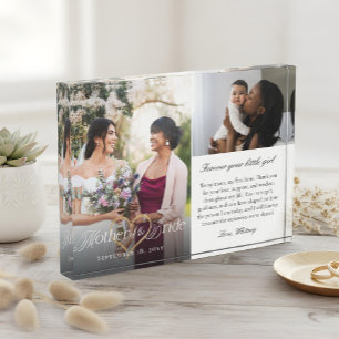 Mother of the Bride Heart Wedding Then & Now Photo