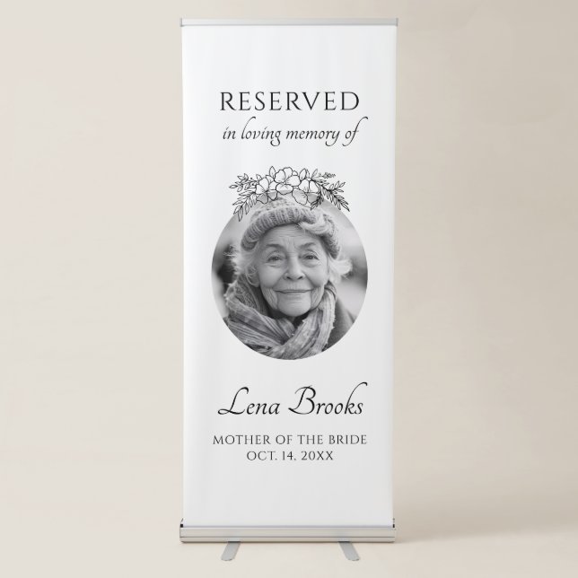 Mother Of The Bride In Loving Memory Wedding Retractable Banner (Front)