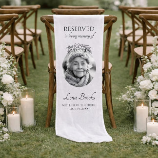 Mother Of The Bride In Loving Memory Wedding Short Table Runner