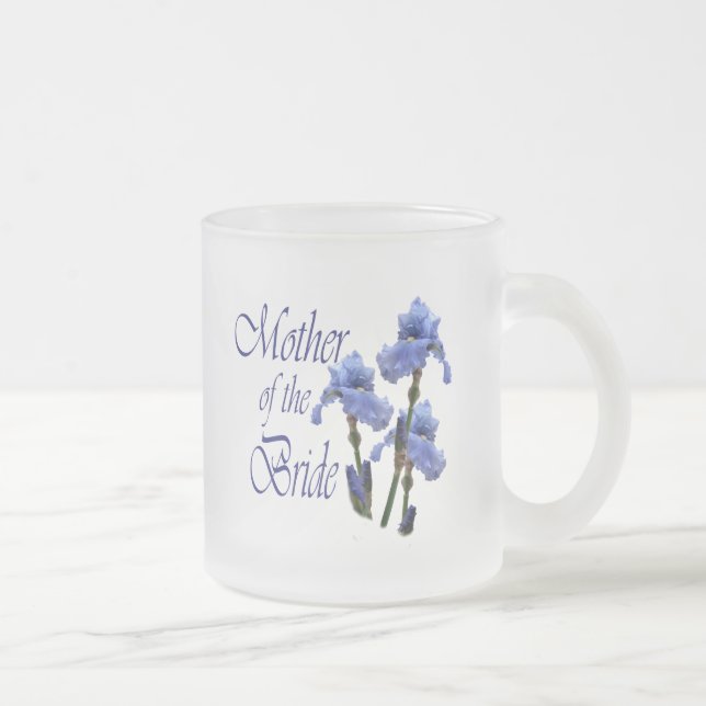Mother of the Bride/ Iris Frosted Glass Coffee Mug (Right)