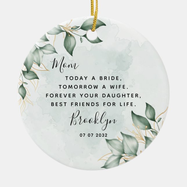 Mother of the Bride Keepsake  Ceramic Ornament (Front)