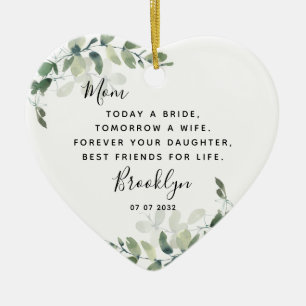 Mother of the Bride Keepsake   Ceramic Tree Decoration