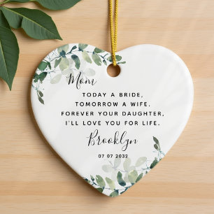 Mother of the Bride Keepsake   Ceramic Tree Decoration
