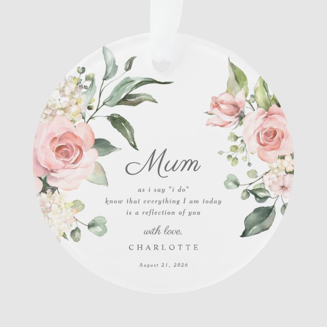 Mother Of The Bride Keepsake Ornament (Front)
