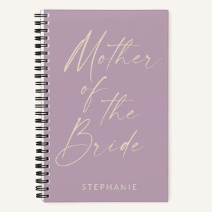 Mother of the Bride Minimalist Lilac Personalised Notebook