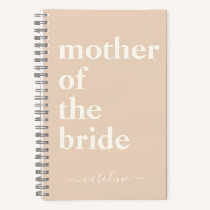 Mother of the Bride Minimalist Modern Custom Blush Notebook