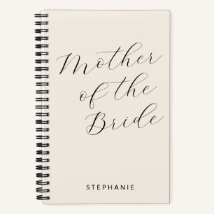 Mother of the Bride Minimalist Personalised Ivory Notebook