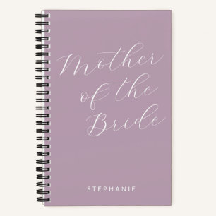 Mother of the Bride Minimalist Personalized Lilac Notebook