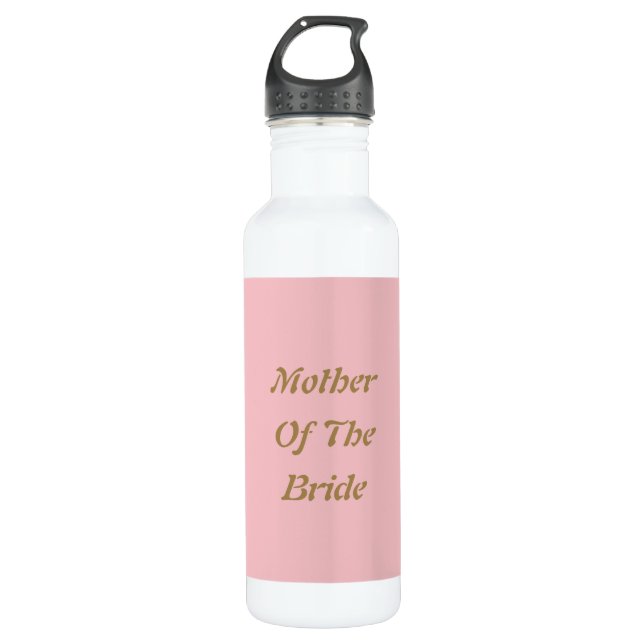 Mother Of The Bride Mum Gold Pink Rose Cool 710 Ml Water Bottle (Front)