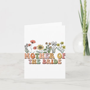 Mother Of The Bride Mum Retro Bachelorette Party W Card