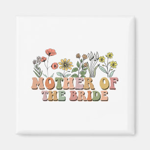 Mother Of The Bride Mum Retro Bachelorette Party W Magnet