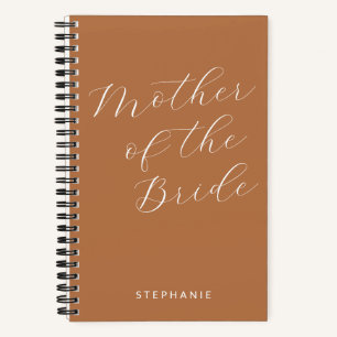 Mother of the Bride Personalised Terracotta Notebook