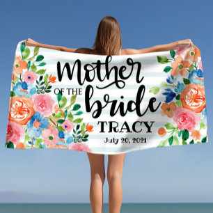 Mother of the Bride Personalised Wedding Beach Towel