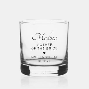 Mother Of The Bride Personalised Wedding Party Whiskey Glass