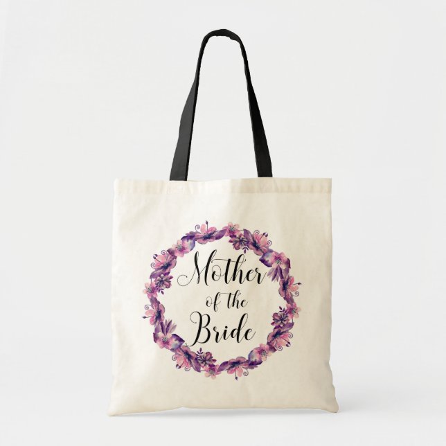 Mother of the bride. Pink and purple wedding bag (Front)