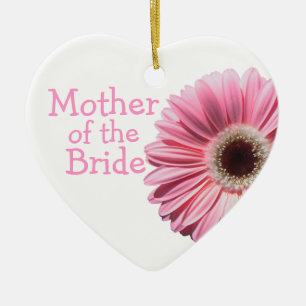 Mother of the Bride Pink Gerbera Daisy Ceramic Tree Decoration
